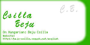 csilla beju business card